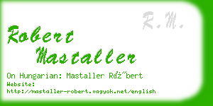 robert mastaller business card
